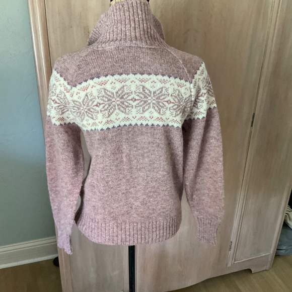 Vintage Scottish Wool Fair Isle Zip Up Sweater - Picture 14 of 16